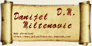 Danijel Miltenović vizit kartica